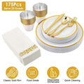 175-Pieces: Disposable Gold Dinnerware Set by DailySale