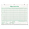 TOPS Daily Attendance Card, 8.5 x 11, 1/Page, 50 Forms