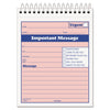 TOPS Telephone Message Book with Fax/Mobile Section, Two-Part Carbonless, 4.25 x 5.5, 1/Page, 50 Forms