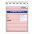 TOPS Telephone Message Book with Fax/Mobile Section, Two-Part Carbonless, 4.25 x 5.5, 1/Page, 50 Forms