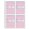 TOPS Telephone Message Book, Fax/Mobile Section, Two-Part Carbonless, 5.5 x 3.88, 4/Page, 200 Forms