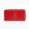 YSL Patent Berry Zip Around Wallet #1751