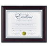 DAX Prestige Document Frame, Rosewood/Black, Gold Accents, Certificate, 8.5 x 11