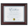 DAX Rosewood Document Frame, Wall-Mount, Plastic, 8.5 x 11