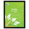 DAX Black Solid Wood Poster Frames with Plastic Window, Wide Profile, 18 x 24