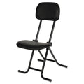 Alera IL Series Height-Adjustable Folding Stool, Supports Up to 300 lb, 27.5" Seat Height, Black