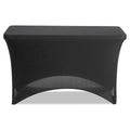 Iceberg iGear Fabric Table Cover, Polyester/Spandex, 24" x 48", Black