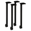 HON Huddle Series Post Leg Base with Casters, 1.75w x 1.75d x 28.38h, Black
