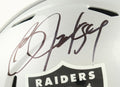 Bo Jackson Signed Raiders Full-Size Speed Helmet (Beckett) Beckett Witnessed by Price Is Right Miami