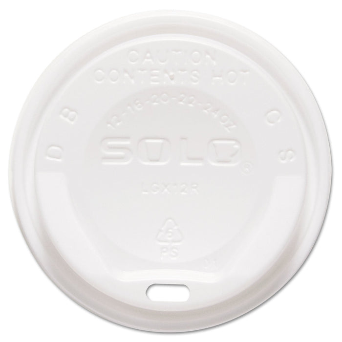 Dart Gourmet Hot Cup Lids, For Trophy Plus Cups, Fits 12 oz to 20 oz, White, 1,500/Carton
