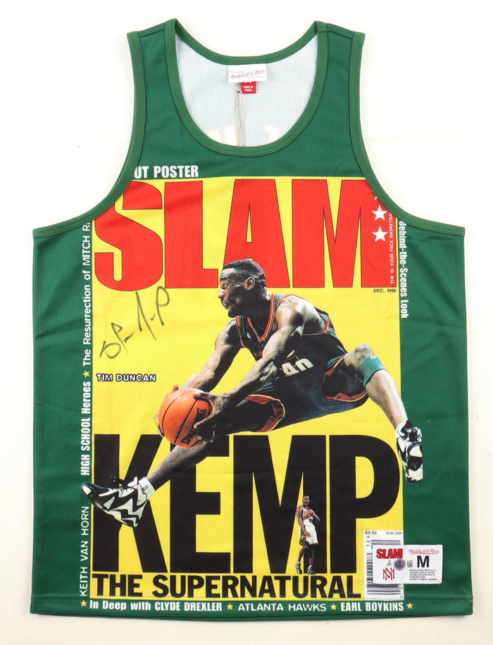 Shawn Kemp Signed SuperSonics Mitchell & Ness Authentic Jersey (Beckett) Beckett Witnessed by Price Is Right Miami
