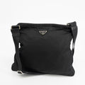 Prada Nylon Black Messenger Crossbody Bag #1767 by Bolt Boutique