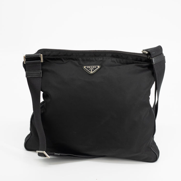 Prada Nylon Black Messenger Crossbody Bag #1767 by Bolt Boutique