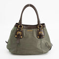 Prada Military Green Tessuto Jacquard Logo 2-Way Tote Bag #1768 by Bolt Boutique