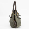 Prada Military Green Tessuto Jacquard Logo 2-Way Tote Bag #1768 by Bolt Boutique