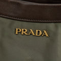 Prada Military Green Tessuto Jacquard Logo 2-Way Tote Bag #1768 by Bolt Boutique