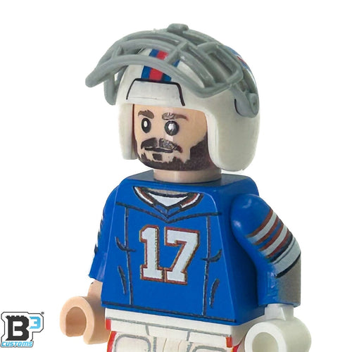 #17 QB Bills Football Player Minifig by B3 Customs