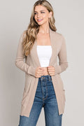 Classic Open Cardigan - Mocha by Boutique 23