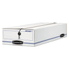 Bankers Box LIBERTY Check and Form Boxes, 9.25" x 23.75" x 4.25", White/Blue, 12/Carton