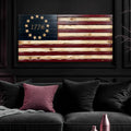 1776 American Flag Wall Art by Tailored Canvases