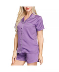 Ink+Ivy Womens Short Sleeve Notch Collar Pajama Top and Short Set, Size XS by Vanessa Jane