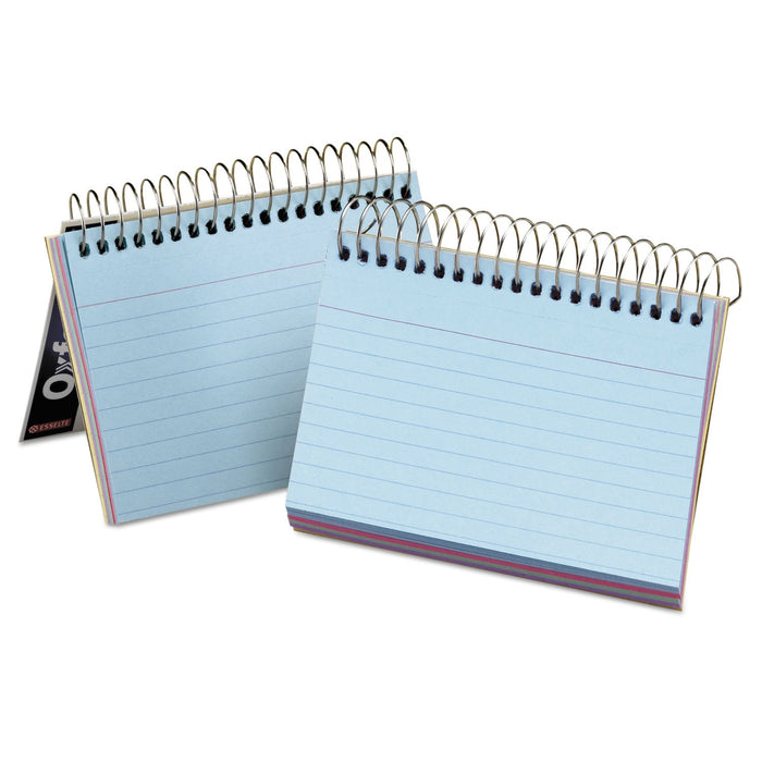 Oxford Spiral Index Cards, Ruled, 3 x 5, Assorted, 50/Pack