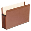 Pendaflex Premium Reinforced Expanding File Pockets, 7" Expansion, Legal Size, Red Fiber, 5/Box