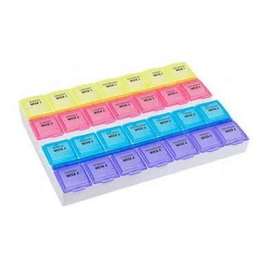 Ezy Dose Monthly Pill Planner (28-Day) Daily Compartments To Store Medication (Large) by Pasteur Pharmacy