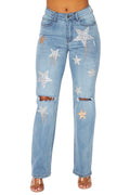 Denim Star Exposed Knee Jeans by The House of Stylez