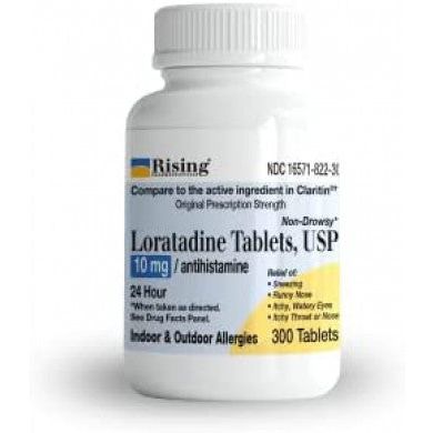 Rising Pharma Allergy Relief - Loratadine Tablets 10mg - Antihistamine, Allergy Relief Product - 300 Tablets by Pasteur Pharmacy