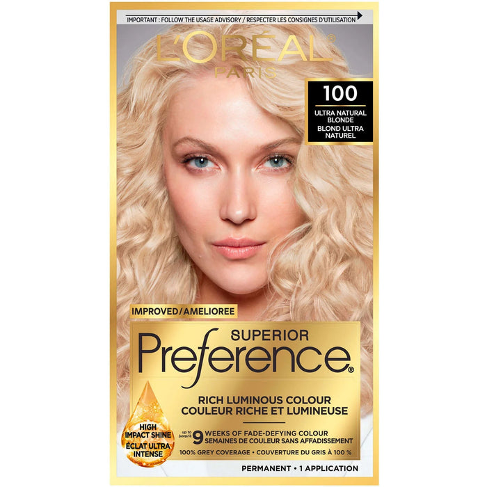 Superior Preference L'Oreal Paris Fade-Defying Shine Permanent Hair Color, 8.5A Champagne Blonde, 1 Kit by Pasteur Pharmacy