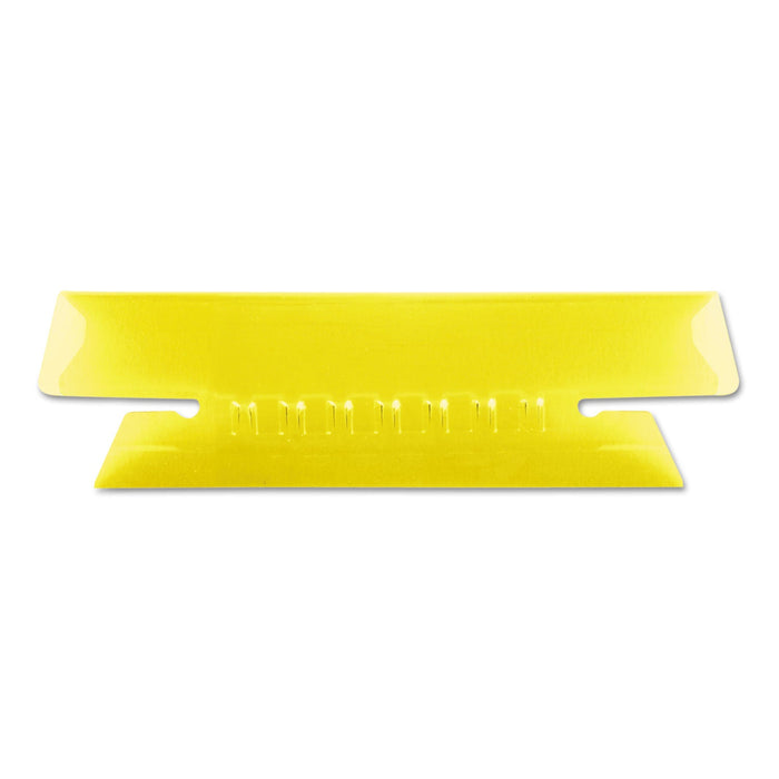Pendaflex Transparent Colored Tabs For Hanging File Folders, 1/3-Cut, Yellow, 3.5" Wide, 25/Pack