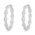 10K White Gold Diamond Hoop Earrings (1 1/2 cttw, H-I Color, I1-I2 Clarity) by Bids.com