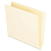Pendaflex Manila End Tab Folders, 9.5" High Front, Straight 1-Ply Tabs, Letter Size, Manila, 100/Box