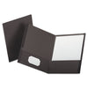 Oxford Linen Finish Twin Pocket Folders, 100-Sheet Capacity, 11 x 8.5, Light Gray, 25/Box