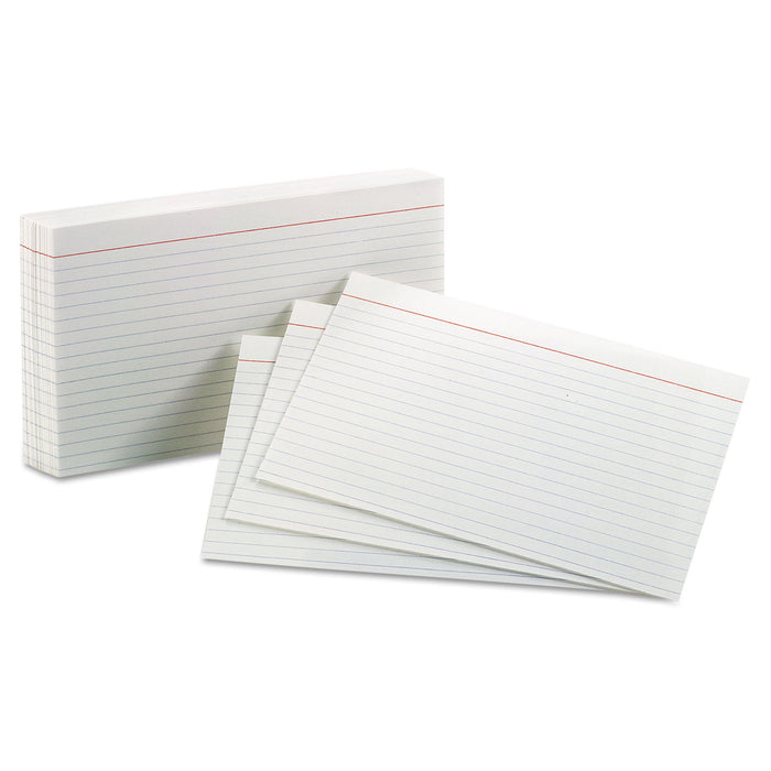 Oxford Ruled Index Cards, 5 x 8, White, 100/Pack