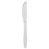 Dart Guildware Heavyweight Plastic Cutlery, Knives, Clear, 1000/Carton