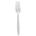 Dart Guildware Heavyweight Plastic Cutlery, Forks, Clear, 1000/Carton