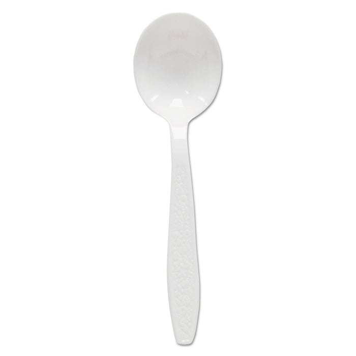 Dart Heavyweight Polystyrene Soup Spoons, Guildware Design, White, 1000/Carton