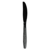 Dart Guildware Heavyweight Plastic Knives, Black, 1000/Carton