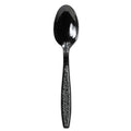 Dart Guildware Heavyweight Plastic Teaspoons, Black, 1000/Carton