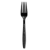 Dart Guildware Heavyweight Plastic Forks, Black, 1000/Carton