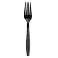 Dart Guildware Heavyweight Plastic Forks, Black, 1000/Carton