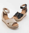 Fabian Wedge - Beige Nubuck by Boutique 23