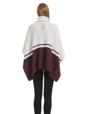 Save the Ocean Sustainable Color Block Pullover Turtleneck Poncho by Vanessa Jane