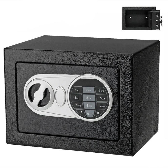 17E Home Use Upgraded Electronic Password Steel Plate Safe Box Black by DailySale