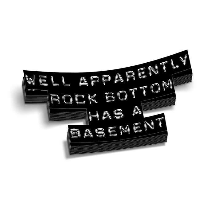 Rock Bottom Hard Hat Decal by Armed American Supply