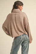 Turtle Neck Dolman Sleeve Sweater - Coco by Boutique 23