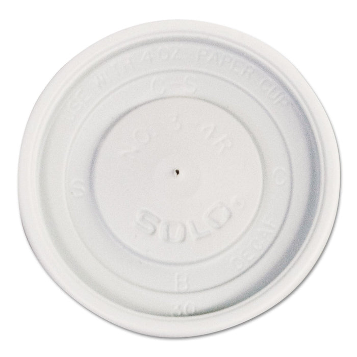 Dart Polystyrene Vented Hot Cup Lids, Fits 4 oz Cups, White, 100/Pack, 10 Packs/Carton