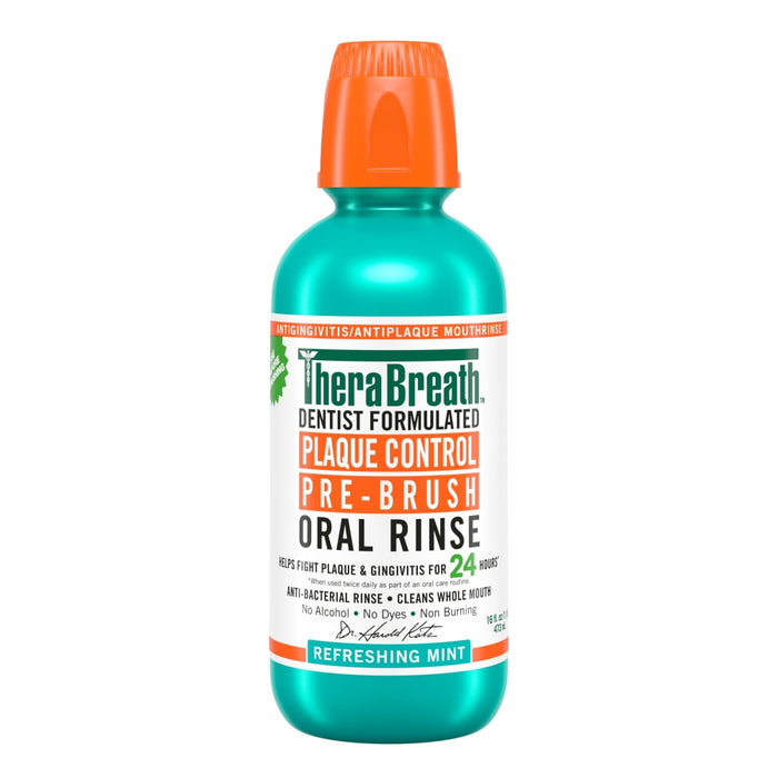 Therabreath Plaque Control Pre-Brush Oral Rinse Refreshing Mint 16 Oz by Pasteur Pharmacy